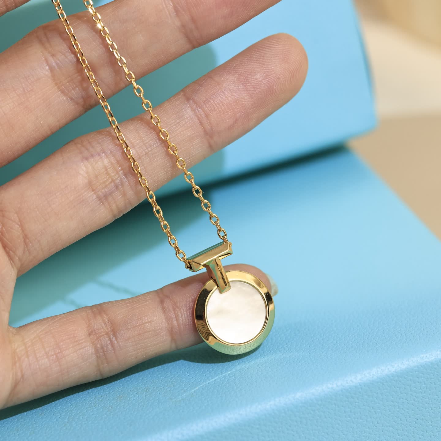Tiffany & Co Elegant Circle Pendant Necklace